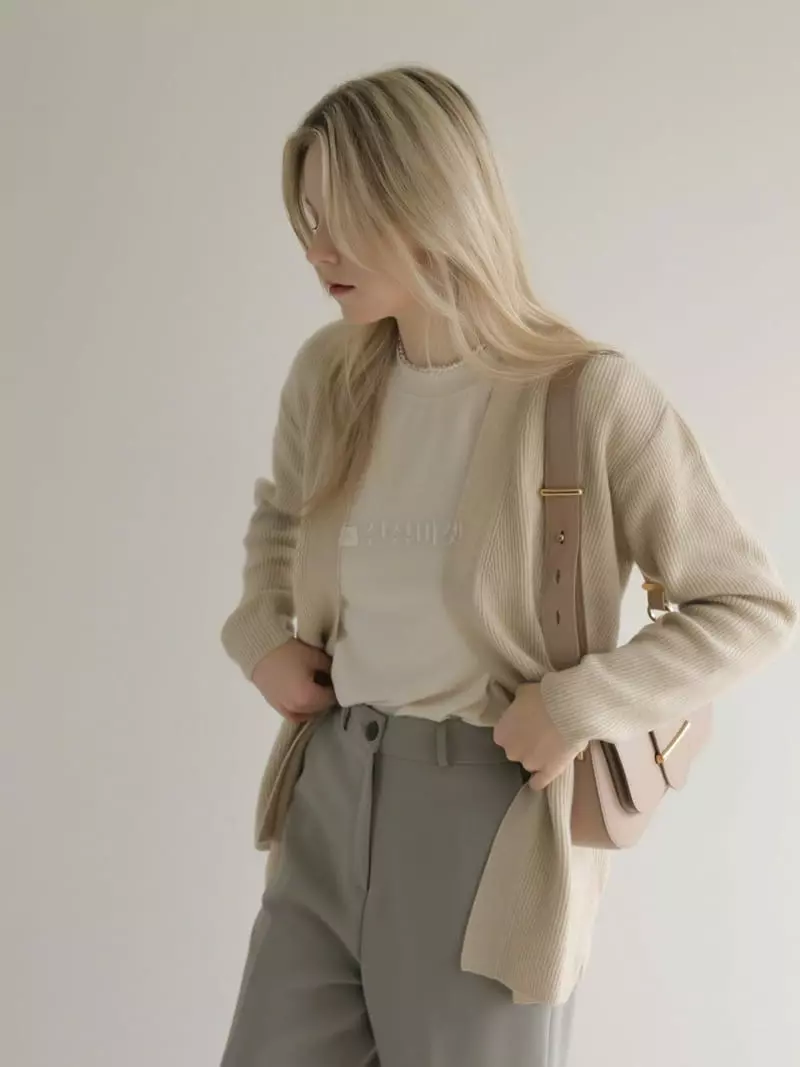 Vert Neuf - Korean Women Fashion - #momslook - Wrap Rib Cardigan - 8