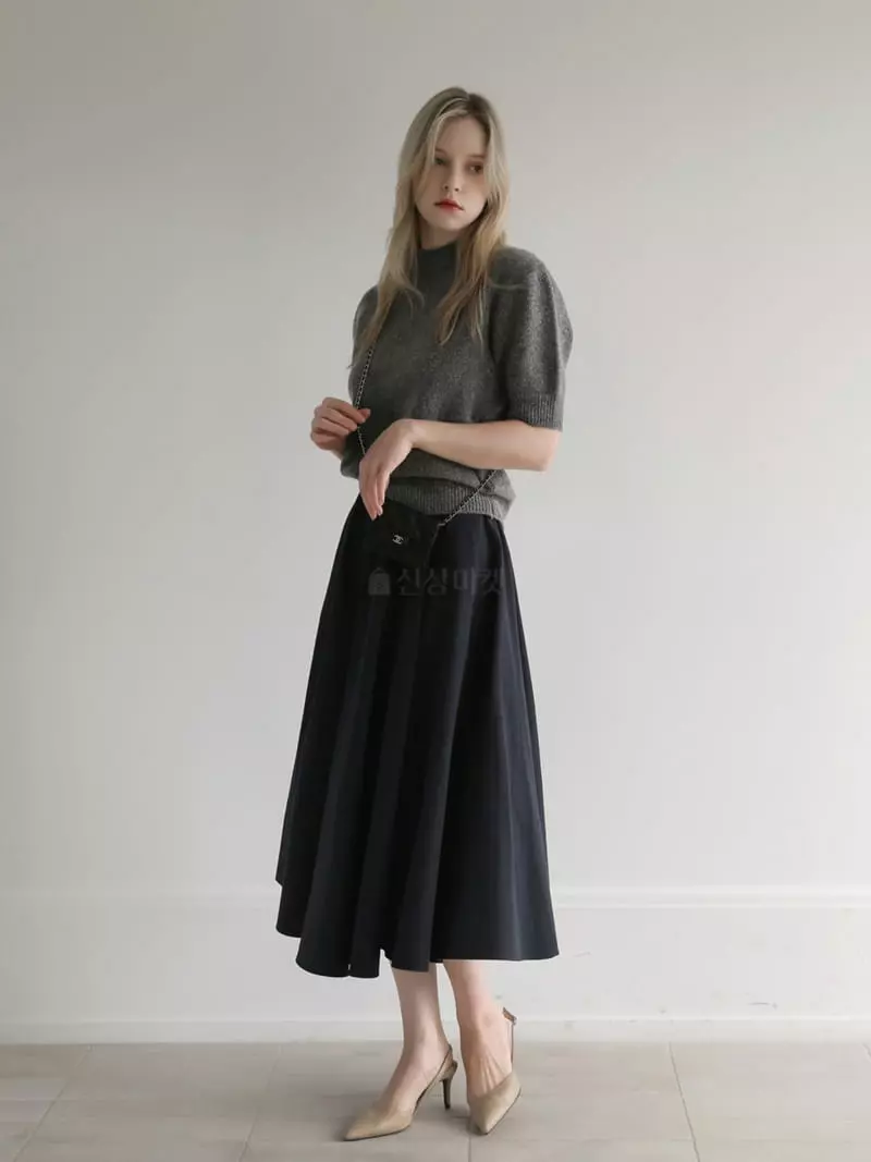 Vert Neuf - Korean Women Fashion - #shopsmall - Plat Whole Skirt - 3