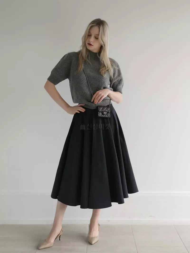 Vert Neuf - Korean Women Fashion - #shopsmall - Plat Whole Skirt - 4