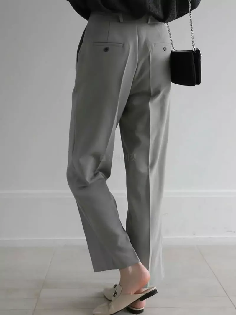 Vert Neuf - Korean Women Fashion - #thatsdarling - Canu Straight Pants - 3