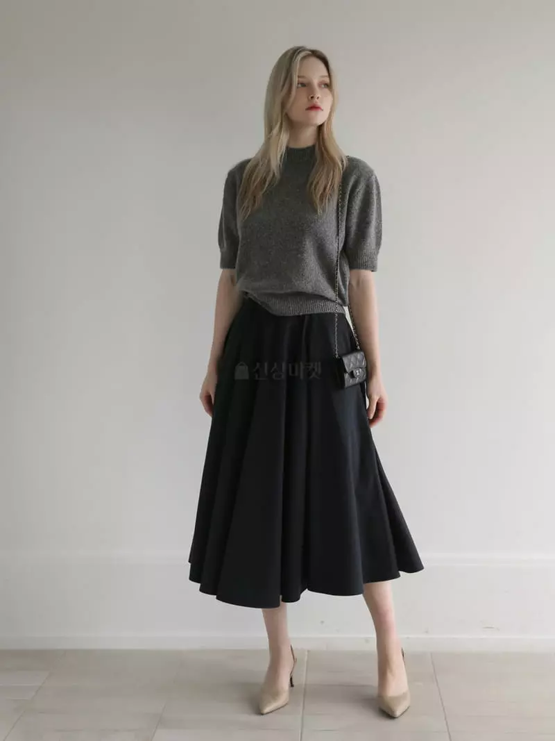 Vert Neuf - Korean Women Fashion - #thelittlethings - Plat Whole Skirt - 5