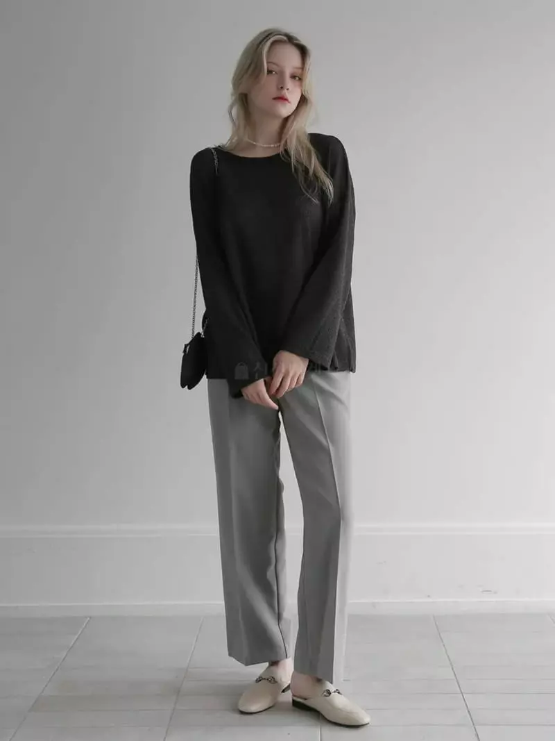 Vert Neuf - Korean Women Fashion - #thatsdarling - Canu Straight Pants - 4