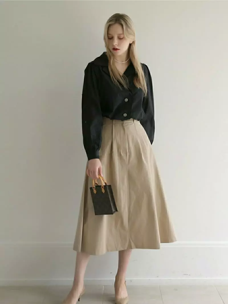 Vert Neuf - Korean Women Fashion - #thelittlethings - Chino Plare Skirt - 3