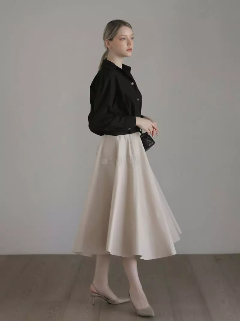 Vert Neuf - Korean Women Fashion - #womensfashion - Plat Whole Skirt - 11