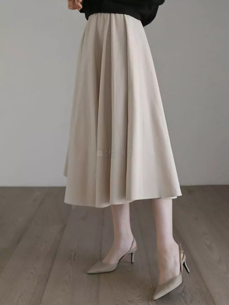 Vert Neuf - Korean Women Fashion - #womensfashion - Plat Whole Skirt - 7