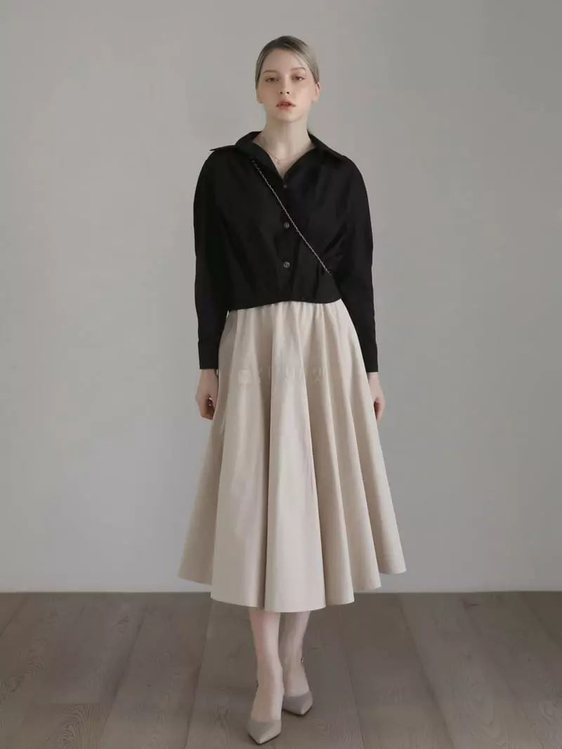 Vert Neuf - Korean Women Fashion - #womensfashion - Plat Whole Skirt - 9