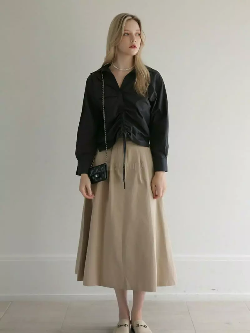Vert Neuf - Korean Women Fashion - #womensfashion - Chino Plare Skirt - 5