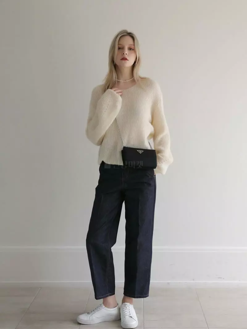 Vert Neuf - Korean Women Fashion - #womensfashion - Scsi Hazi Knit Tee - 10