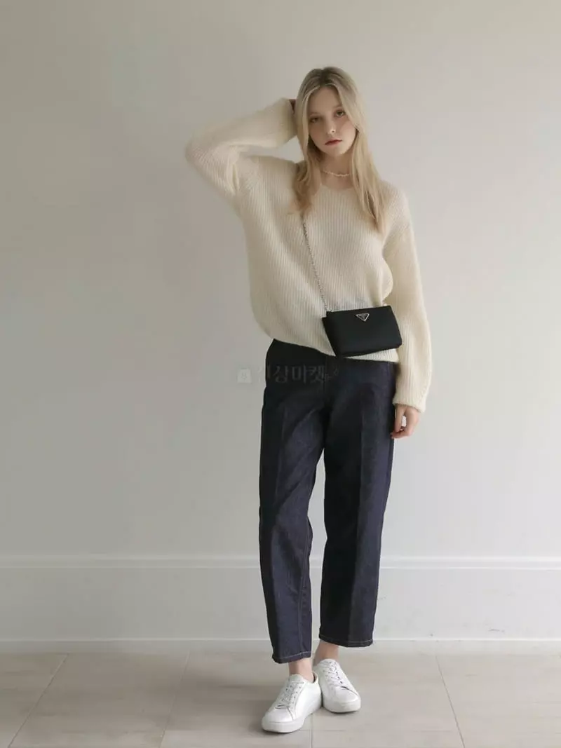 Vert Neuf - Korean Women Fashion - #womensfashion - Scsi Hazi Knit Tee - 12