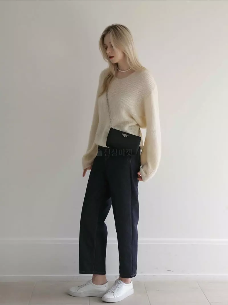 Vert Neuf - Korean Women Fashion - #womensfashion - Scsi Hazi Knit Tee - 2