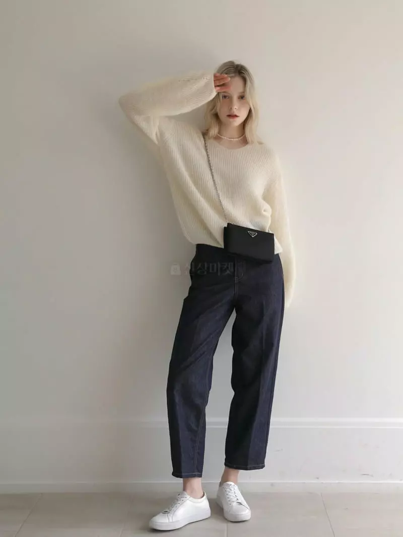 Vert Neuf - Korean Women Fashion - #momslook - Scsi Hazi Knit Tee - 4