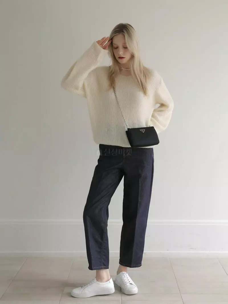 Vert Neuf - Korean Women Fashion - #womensfashion - Scsi Hazi Knit Tee - 6