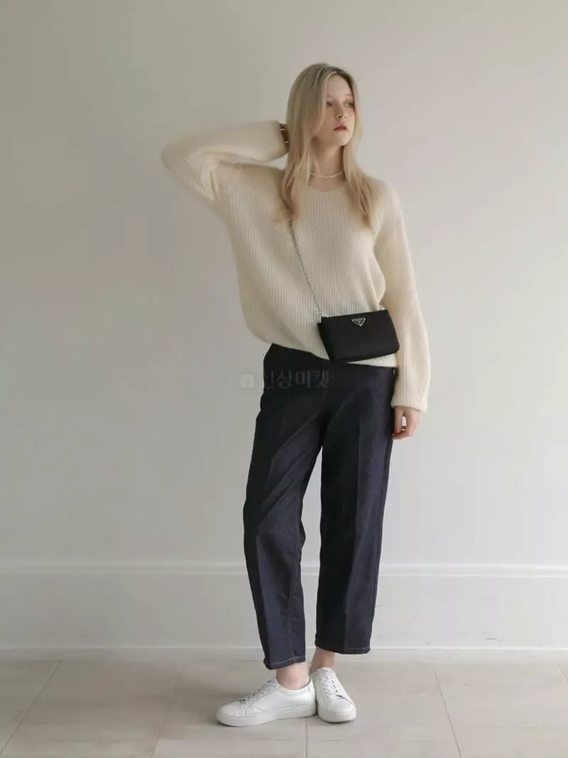 Vert Neuf - Korean Women Fashion - #womensfashion - Scsi Hazi Knit Tee - 8