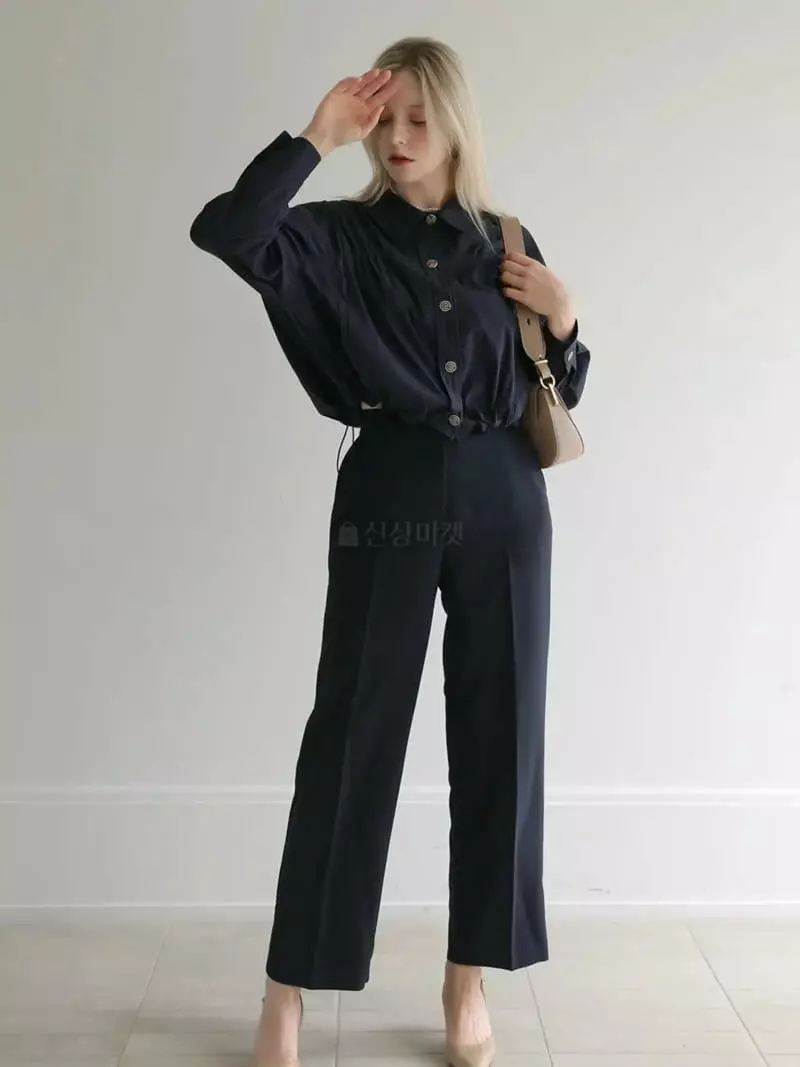 Vert Neuf - Korean Women Fashion - #womensfashion - Shirring Jumper - 10
