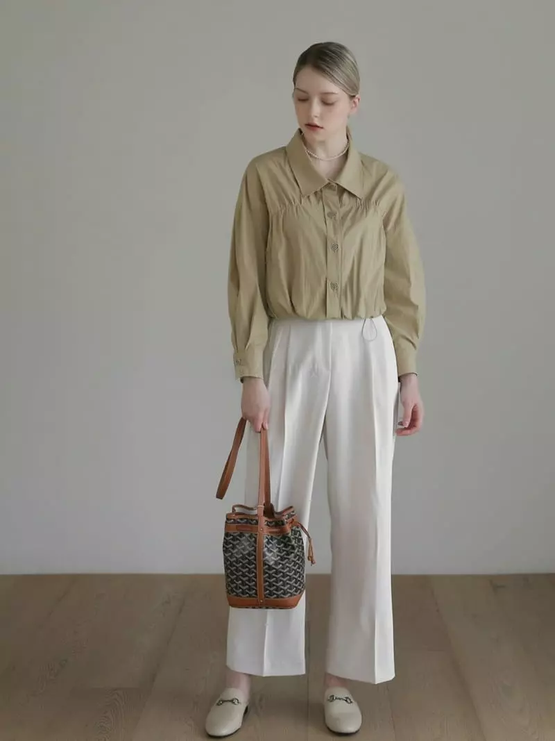 Vert Neuf - Korean Women Fashion - #womensfashion - Shirring Jumper - 12