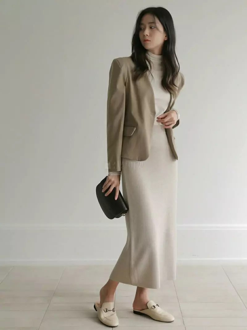 Vert Neuf - Korean Women Fashion - #womensfashion - Bear No Collar Jacket