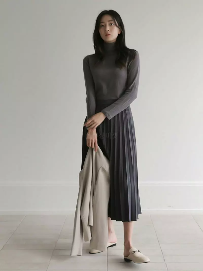 Vert Neuf - Korean Women Fashion - #momslook - Lolo Pleats Skirt - 4