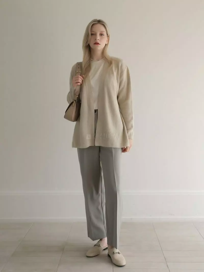 Vert Neuf - Korean Women Fashion - #womensfashion - Wrap Rib Cardigan