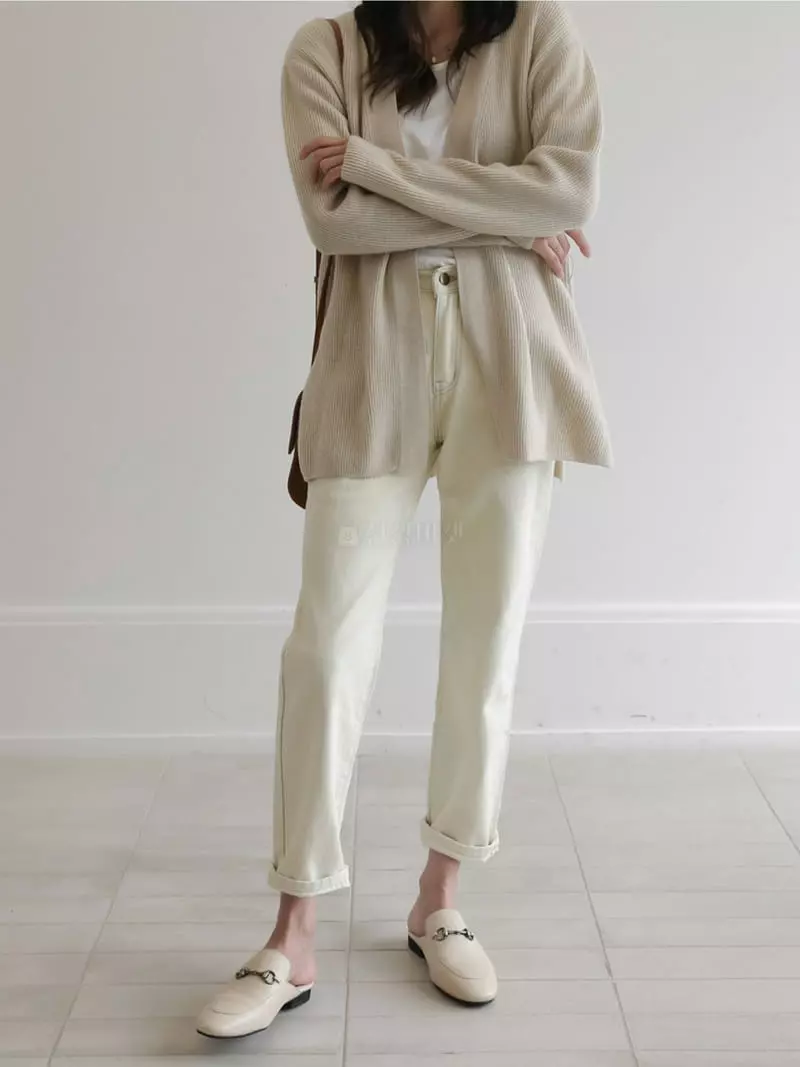 Vert Neuf - Korean Women Fashion - #womensfashion - Days Cream Jeans - 7