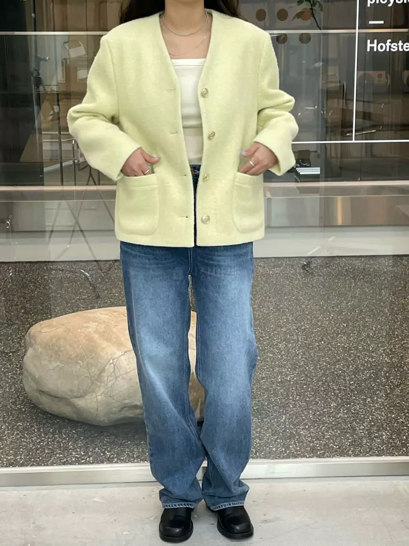 Very - Korean Women Fashion - #momslook - No Collar Jacket - 9