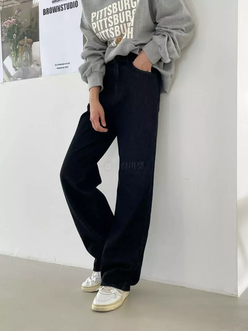 Very - Korean Women Fashion - #momslook - Lear Black Jeans - 6