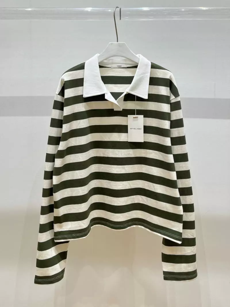 Very - Korean Women Fashion - #momslook - Biscit Stripes Tee - 9