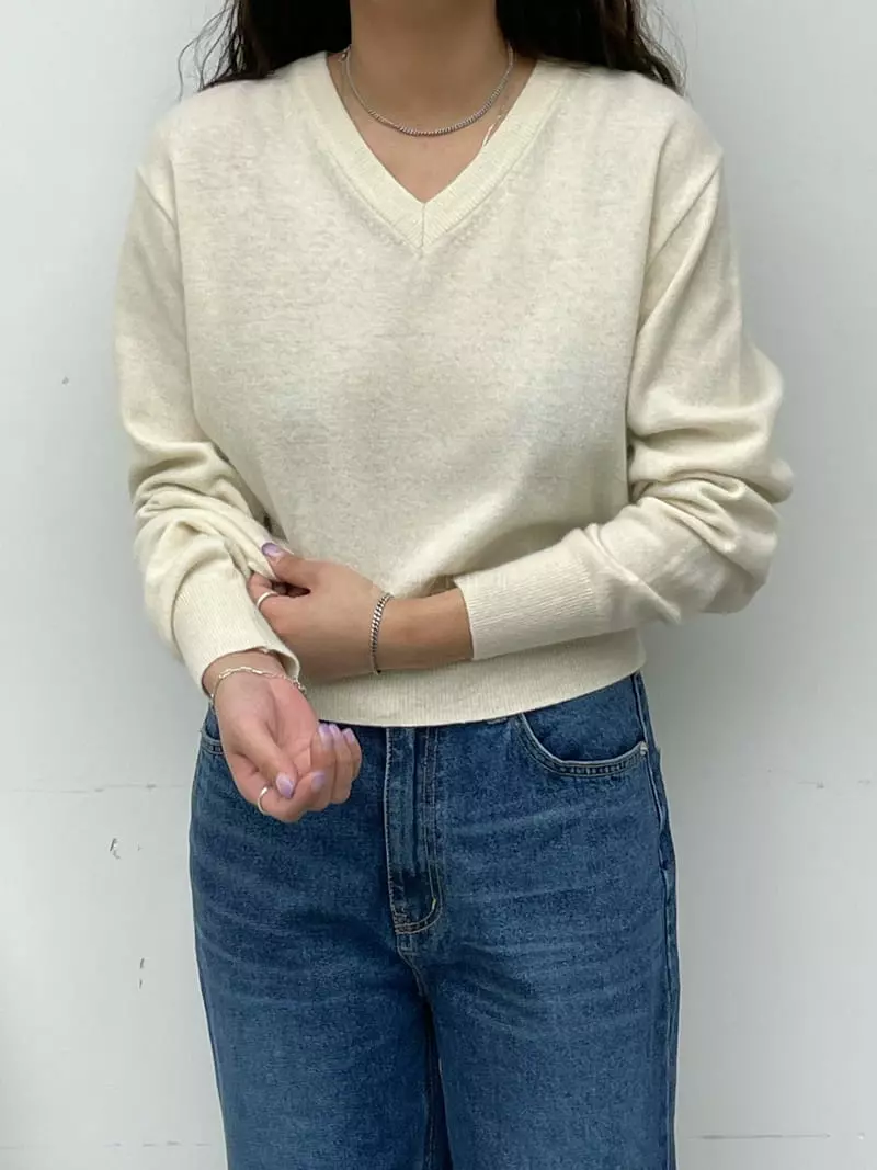 Very - Korean Women Fashion - #momslook - Shine V Tee - 3