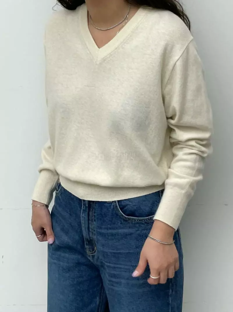 Very - Korean Women Fashion - #momslook - Shine V Tee - 5