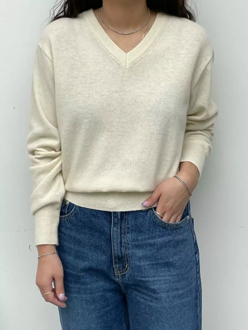 Very - Korean Women Fashion - #momslook - Shine V Tee - 7