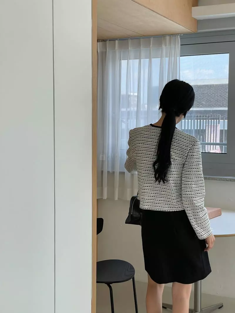 Very - Korean Women Fashion - #momslook - Autumn Stripes Cardigan - 12