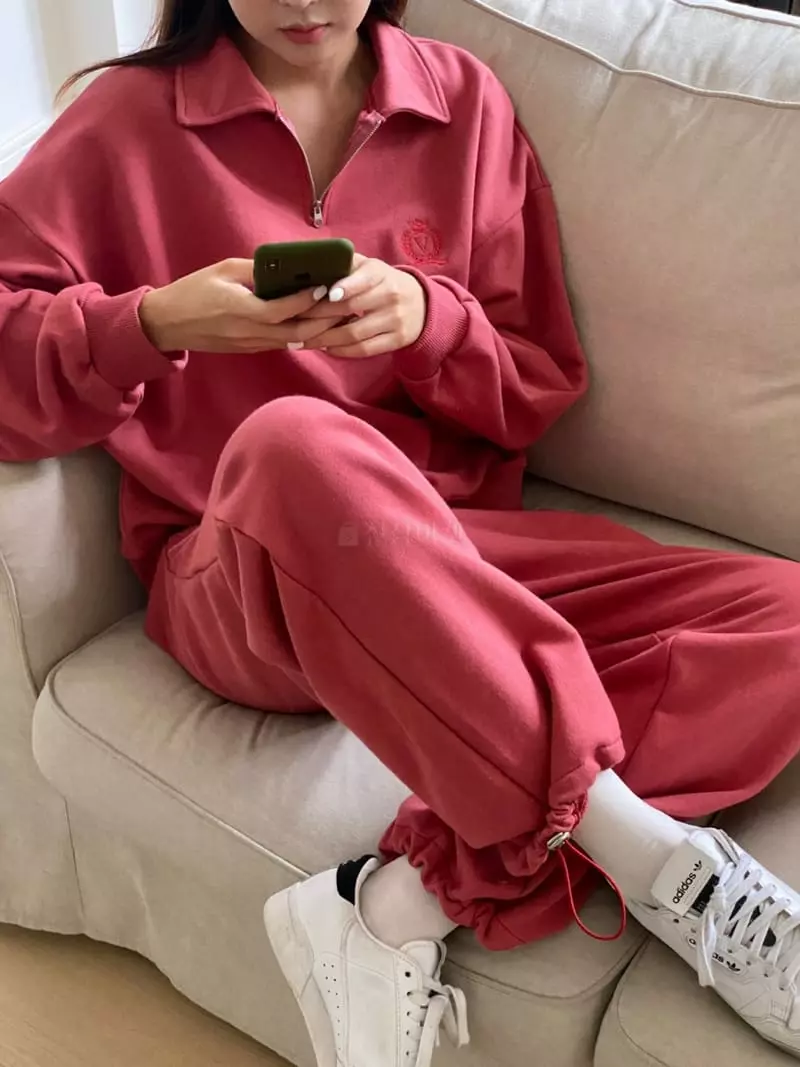 Very - Korean Women Fashion - #momslook - Collar Sweatshirt - 7