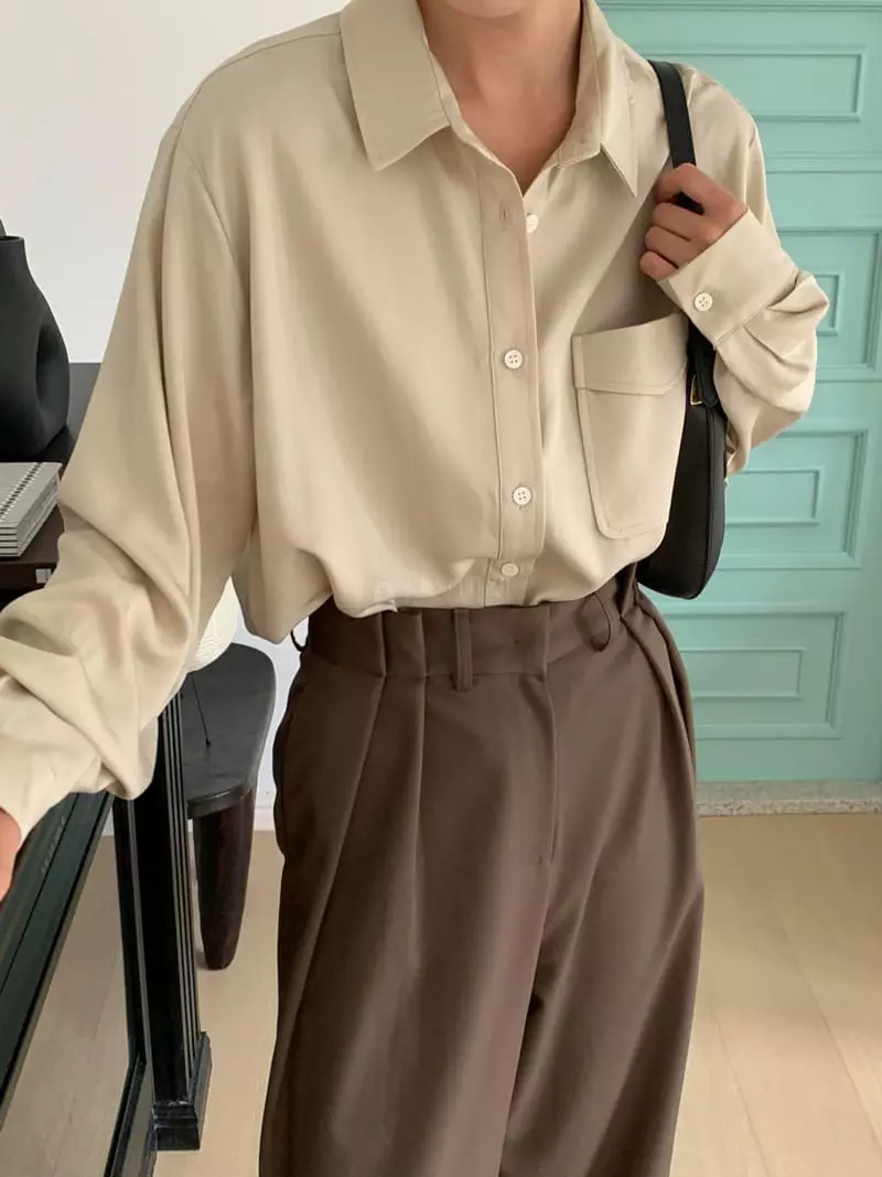 Very - Korean Women Fashion - #momslook - Clean Tencel Shirt