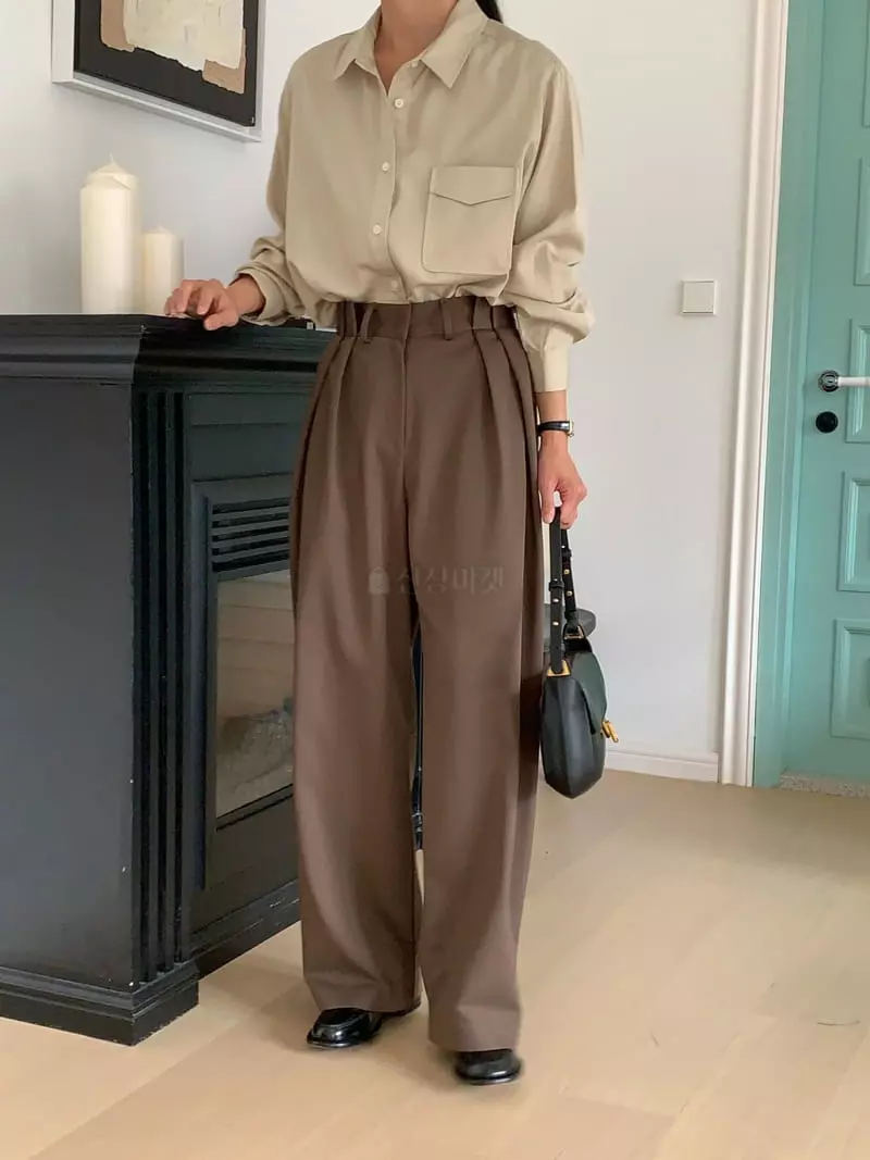 Very - Korean Women Fashion - #momslook - Clean Tencel Shirt - 3
