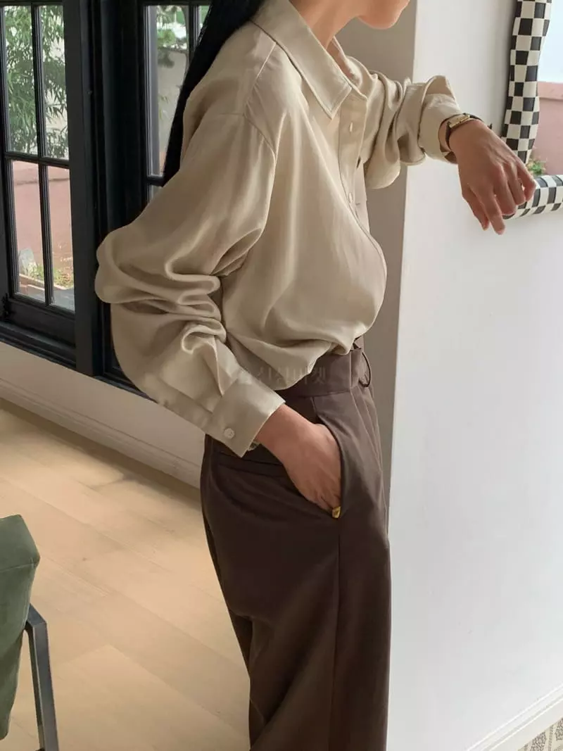 Very - Korean Women Fashion - #momslook - Clean Tencel Shirt - 7