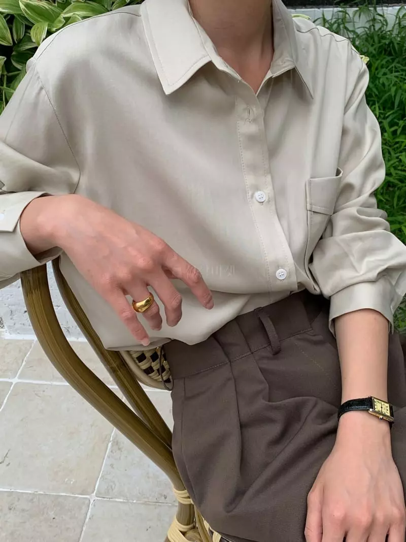 Very - Korean Women Fashion - #momslook - Clean Tencel Shirt - 9