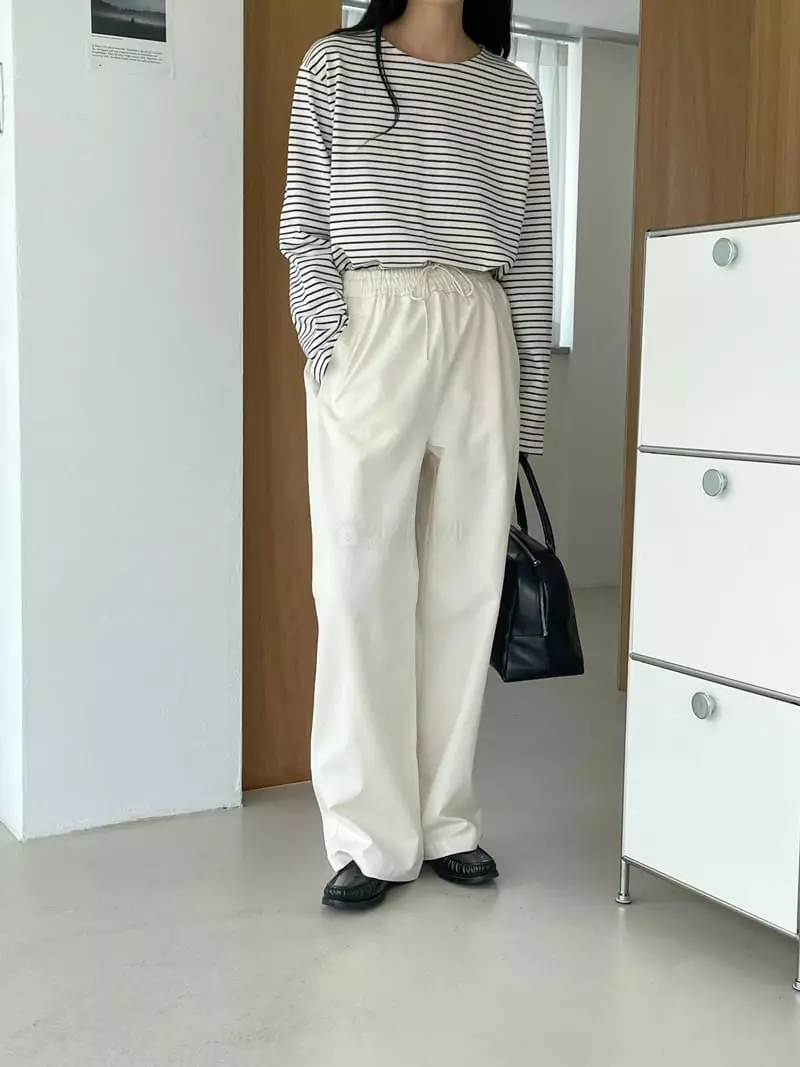 Very - Korean Women Fashion - #momslook - Twit Stripes Tee - 10