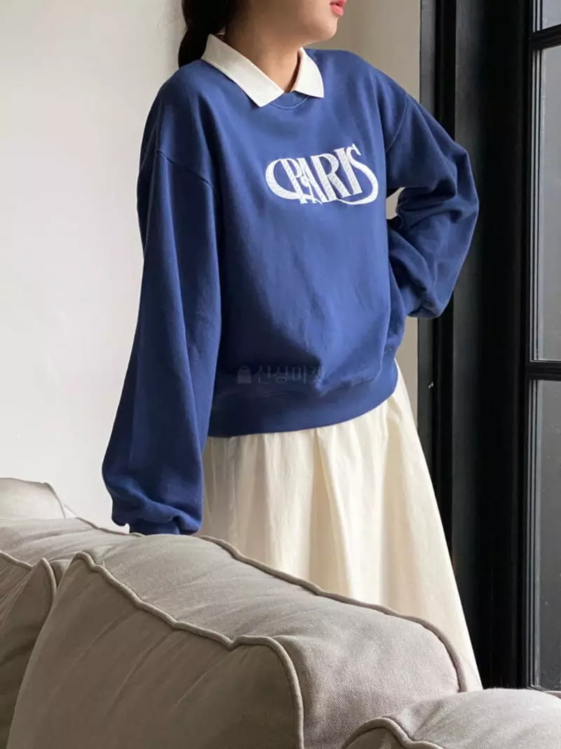 Very - Korean Women Fashion - #womensfashion - Paris Sweatshirt - 4