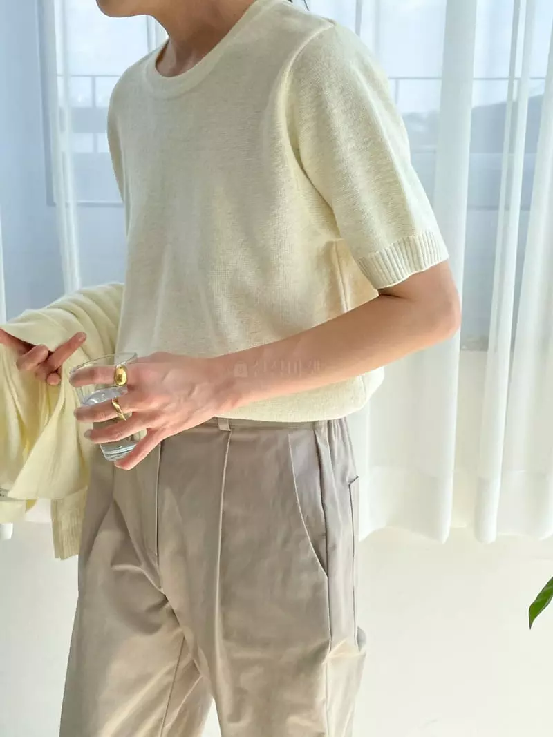 Very - Korean Women Fashion - #momslook - Hano Round Knit Tee - 2