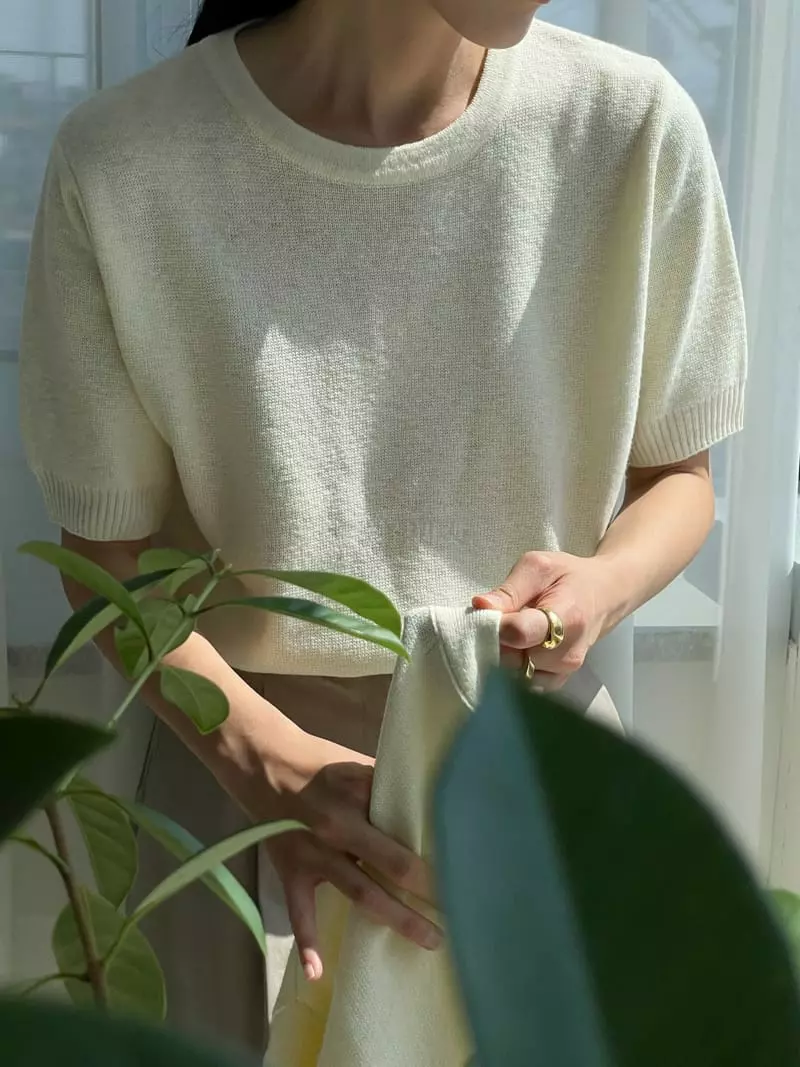 Very - Korean Women Fashion - #pursuepretty - Hano Round Knit Tee - 10