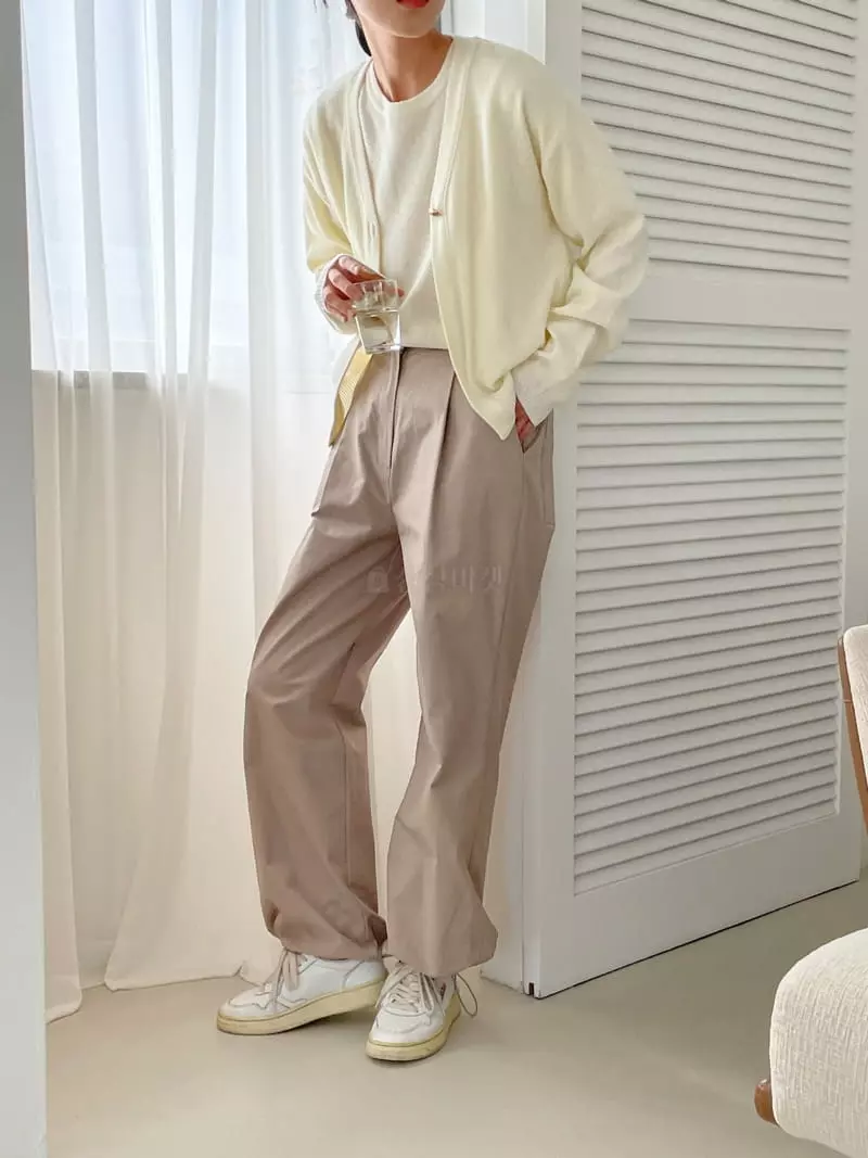 Very - Korean Women Fashion - #restrostyle - Less One Button Cardigan - 12