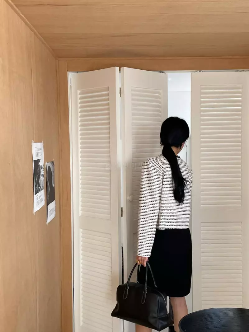 Very - Korean Women Fashion - #restrostyle - Autumn Stripes Cardigan - 7