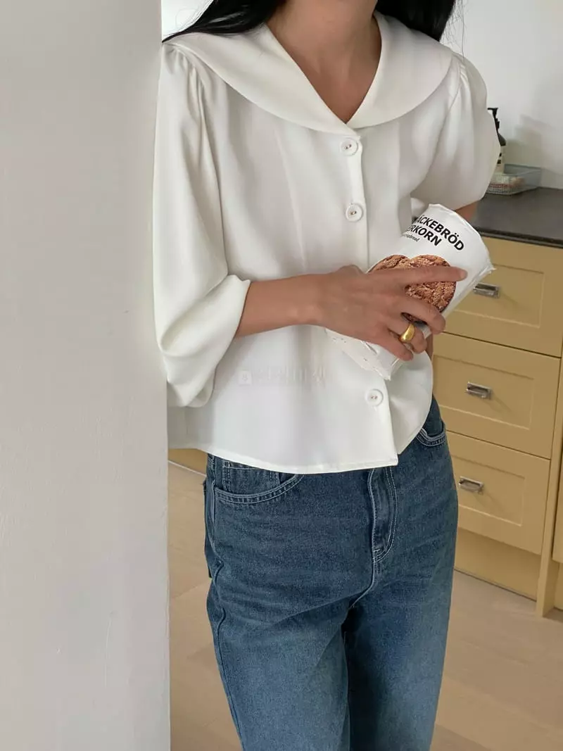 Very - Korean Women Fashion - #romanticstyle - Mue Sailor Blouse
