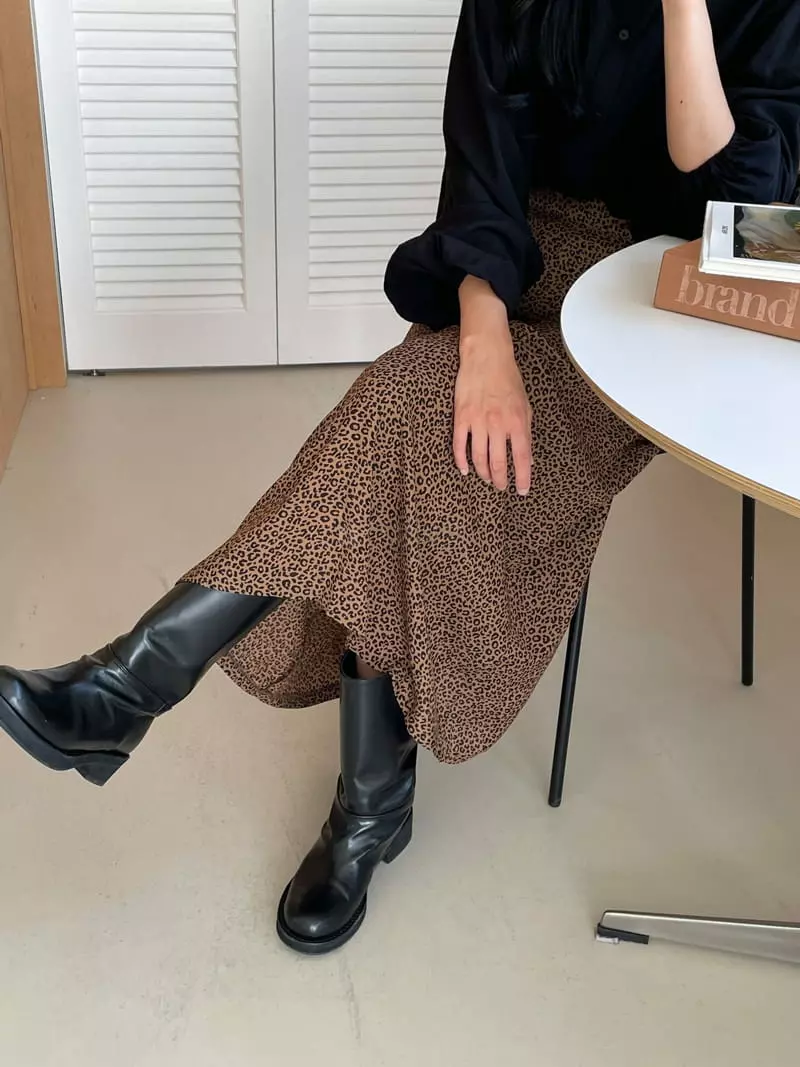 Very - Korean Women Fashion - #romanticstyle - Leopard Skirt - 11