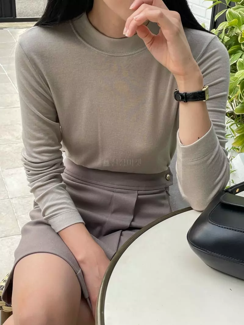 Very - Korean Women Fashion - #shopsmall - Marcaroon Tencel Tee - 8