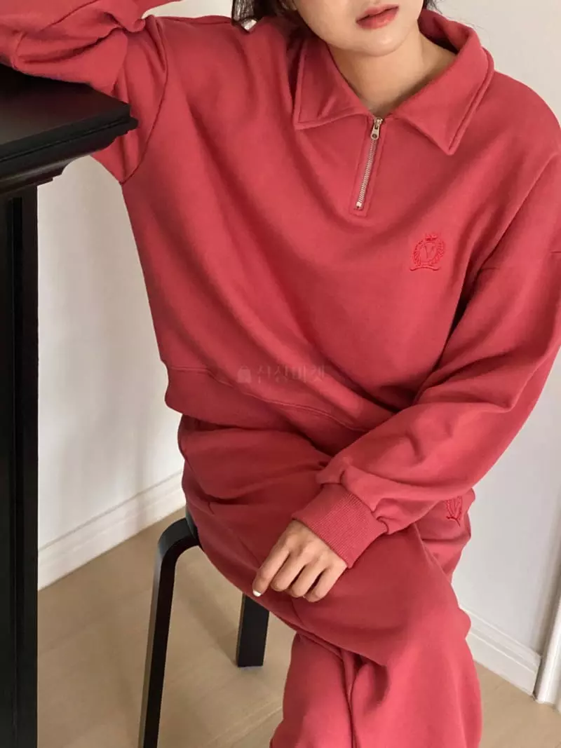 Very - Korean Women Fashion - #shopsmall - Collar Sweatshirt - 2