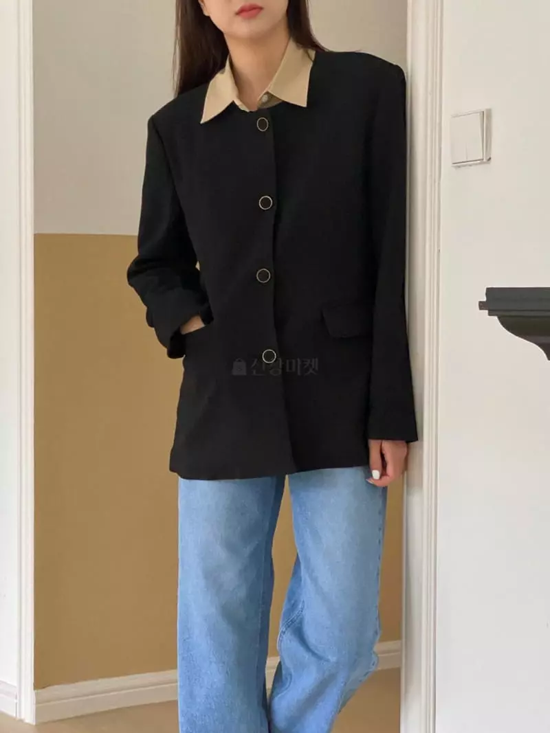 Very - Korean Women Fashion - #vintagekidsstyle - Litell Round Jacket - 5