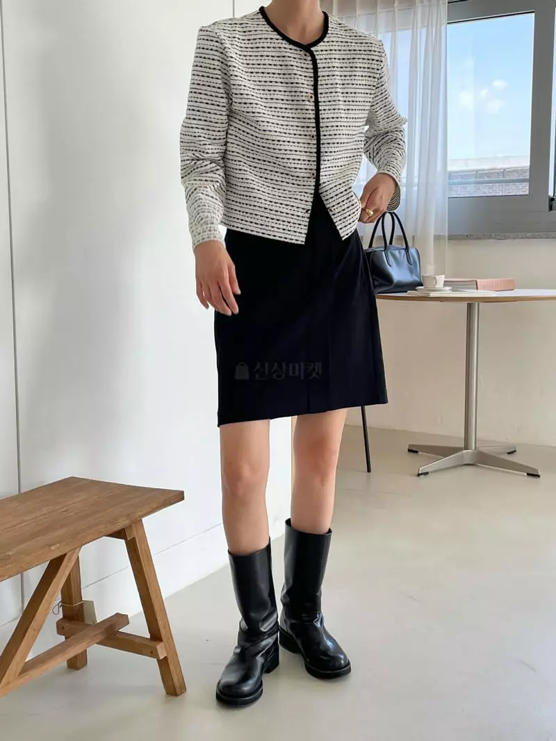Very - Korean Women Fashion - #vintagekidsstyle - Autumn Stripes Cardigan - 5