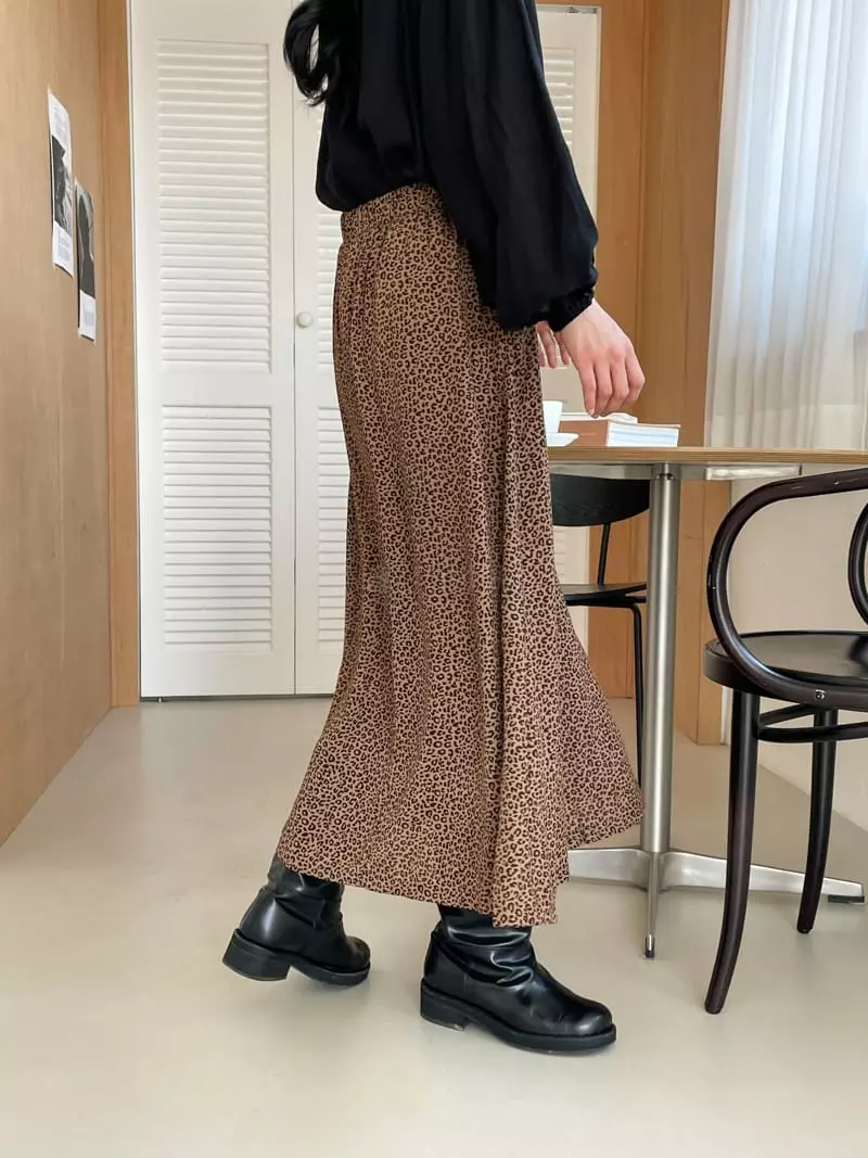 Very - Korean Women Fashion - #vintagekidsstyle - Leopard Skirt - 8