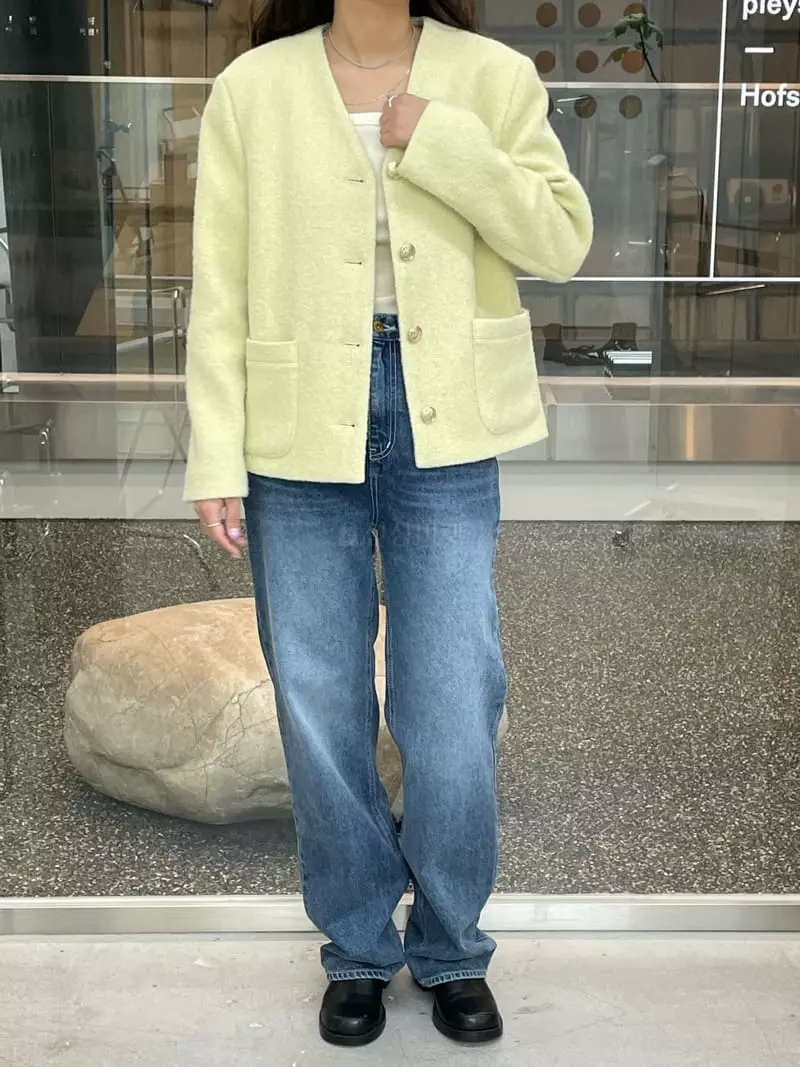 Very - Korean Women Fashion - #womensfashion - No Collar Jacket - 8