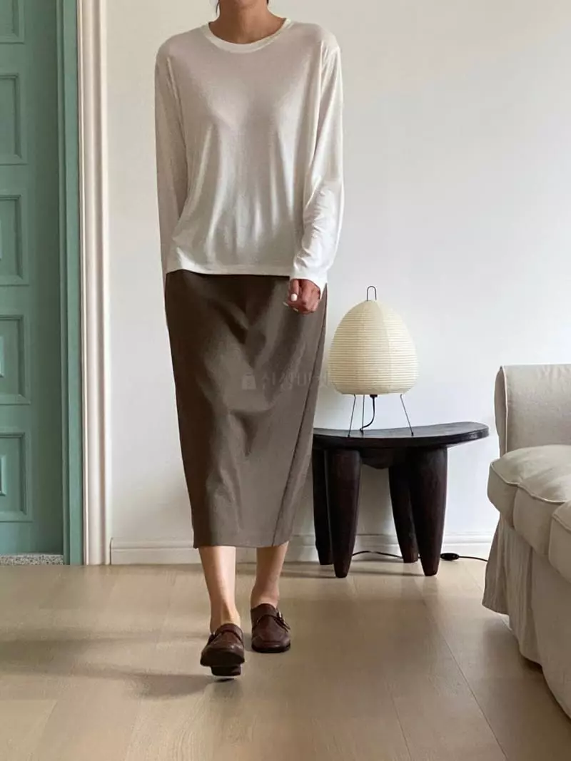 Very - Korean Women Fashion - #womensfashion - Bukin Modal Long Sleeves Tee